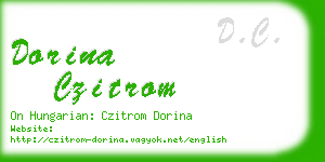 dorina czitrom business card